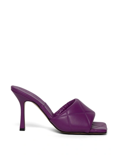 Shop Bottega Veneta Lido Sandals Gumdrop Purple