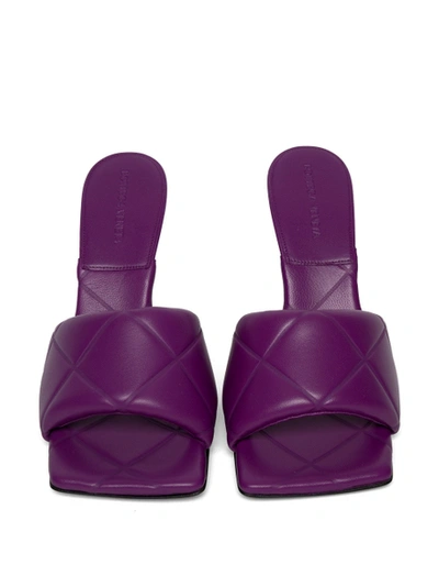 Shop Bottega Veneta Lido Sandals Gumdrop Purple