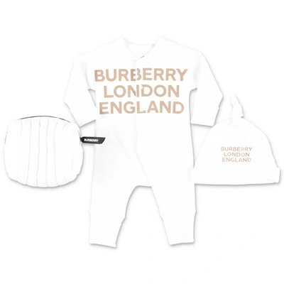 Shop Burberry Jumpsuit In Bianco