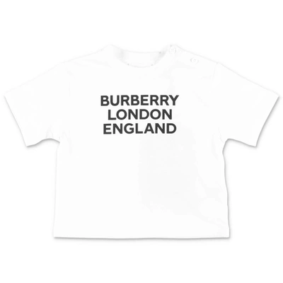Shop Burberry T-shirt Bianca In Jersey Di Cotone In Bianco