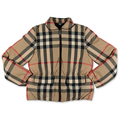 Shop Burberry Jacket In Check