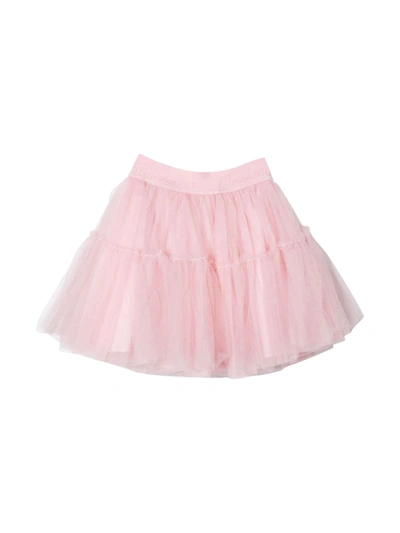 Shop Monnalisa Pink Tulle Skirt In Cipolla