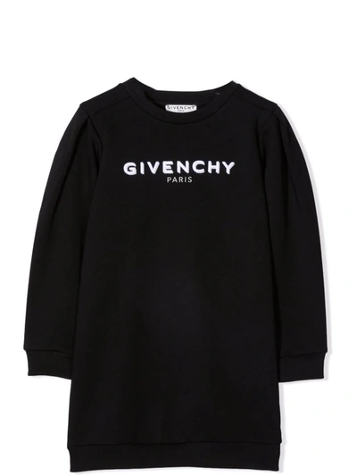 Shop Givenchy Little Girl Dress With Logo In Black