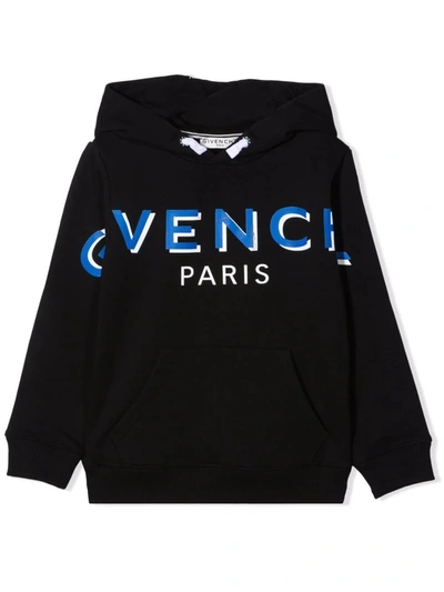 Shop Givenchy Childrens Hooded Sweatshirt In Black