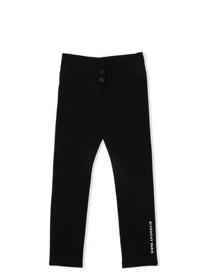 Shop Givenchy Girls Leggings With Print In Black