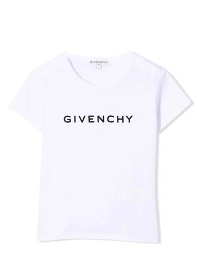 Shop Givenchy Little Girl T-shirt With Print In White