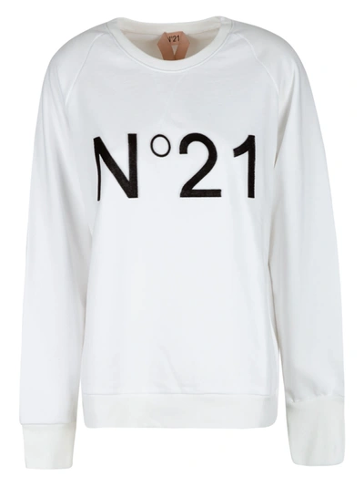 Shop N°21 Logo Sweatshirt In White/black