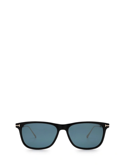 Shop Tom Ford Ft0813 Shiny Black Sunglasses