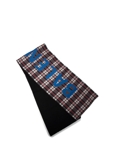 Shop Balenciaga Macro Check Print Scarf