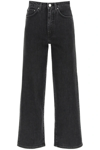 Shop Totême Toteme High-waisted Flare Jeans In Grey