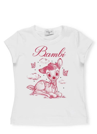 Shop Monnalisa Bambi Printed T In White