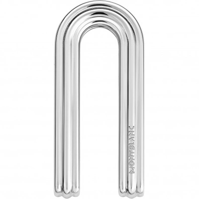 Shop Montblanc Sartorial S-steel 3-ring Motif Money Clip In Silver Tone