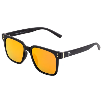 Shop Sixty One Capri Mirror Coating Square Unisex Sunglasses Sixs109rd In Black