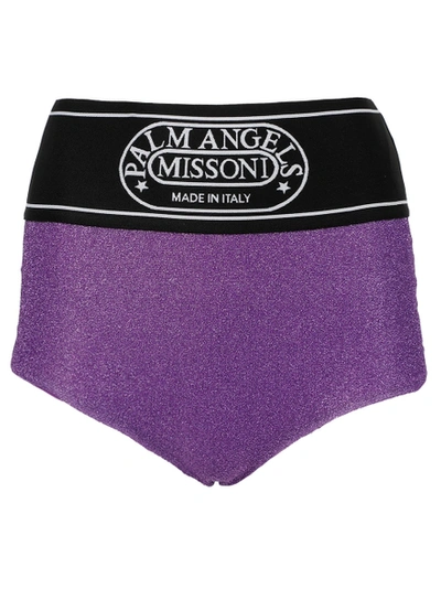 Shop Palm Angels X Missoni Lurex Culottes In Purple