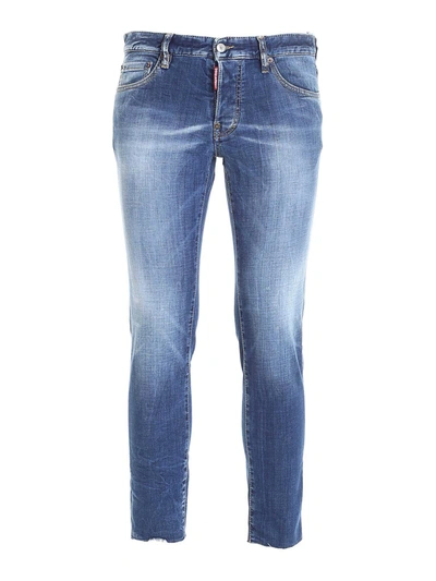 Shop Dsquared2 Slim Cropped Jeans In Blue