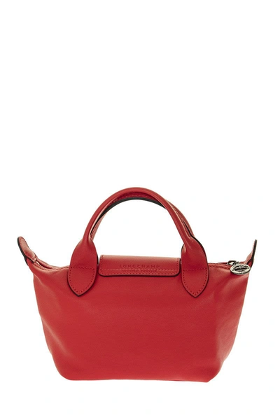 Longchamp Le Pliage Cuir Top Handle Bag Xs In Red ModeSens