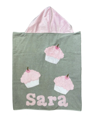 Shop Boogie Baby Girl's Cupcake-print Hooded Towel, Personalized