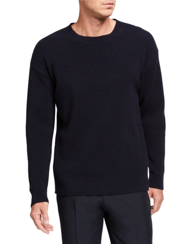 Shop The Row Men's Connor Cashmere Crewneck Sweater In Navy