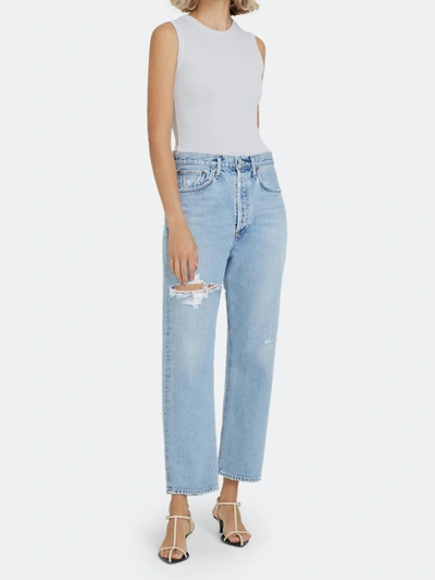 Shop Agolde 90's Mid Rise Crop Jeans In Echo