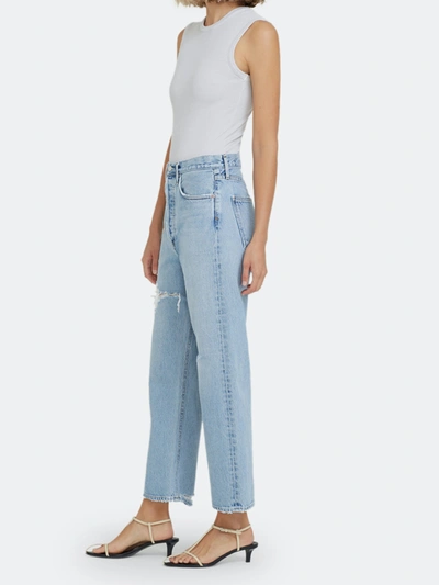 Shop Agolde 90's Mid Rise Crop Jeans In Echo