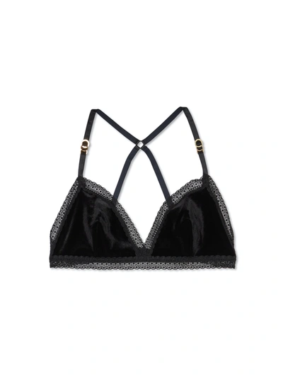 Shop Stella Mccartney Ally Indulging Soft Cup Bra In Black