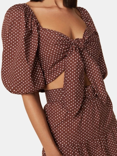 Shop Faithfull The Brand Raylee Tie Crop Top In Bonnie Dot Print