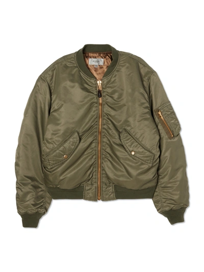 Oversized Ma-1 Bomber Jacket In Khaki Green