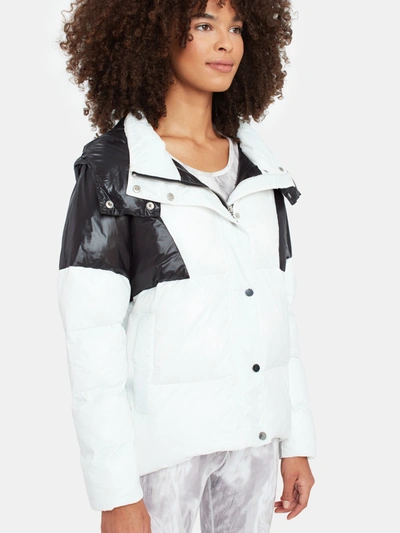 Shop Varley Highland Puffer Jacket In Black White