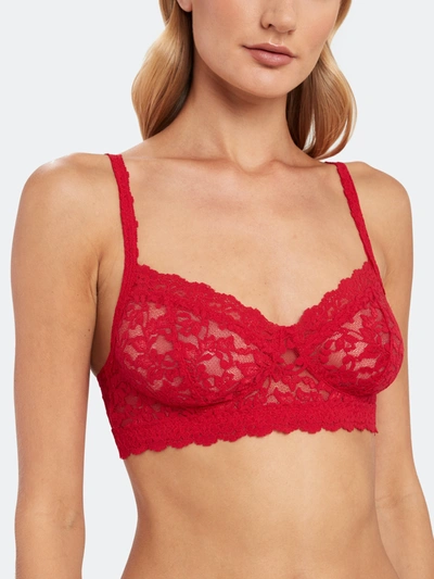 Shop Hanky Panky Signature Lace Retro Bralette In Red