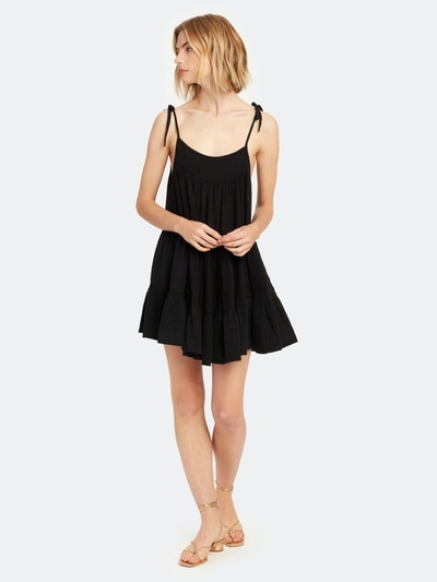 Shop Honorine Peri Tiered Mini Dress In Black