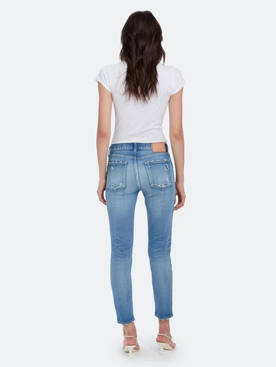 Shop Moussy Vintage Lenwood Mid Rise Ankle Cut Skinny Jeans In Light Blue