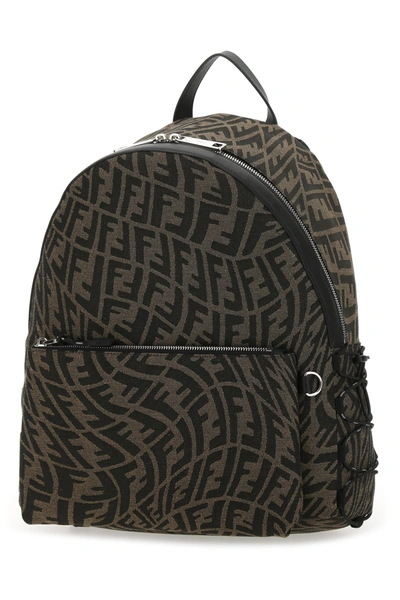 Shop Fendi Embroidered Fabric Backpack  Nd  Uomo Tu
