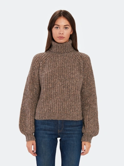 Shop Baum Und Pferdgarten Collins Oversized Knit Turtleneck Sweater In Rawhide