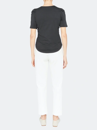 Shop Theory Short Sleeve Ruched Tee In Black