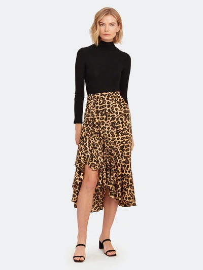 Shop Misa Los Angeles Mireya Midi Skirt In  Cat