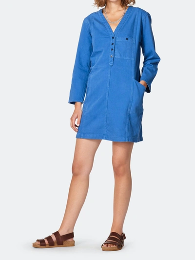 Shop Apc Women's Capucine Long Sleeve Mini Dress In Blue