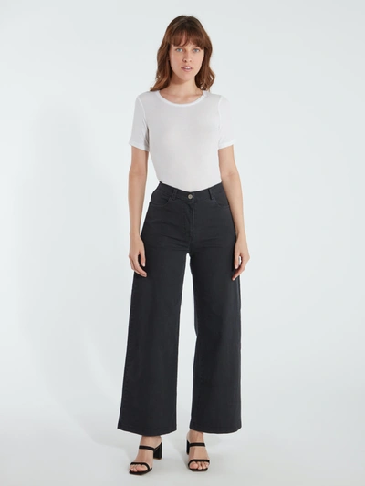 Shop Loup Toni High Waisted Wide Leg Jeans In Black