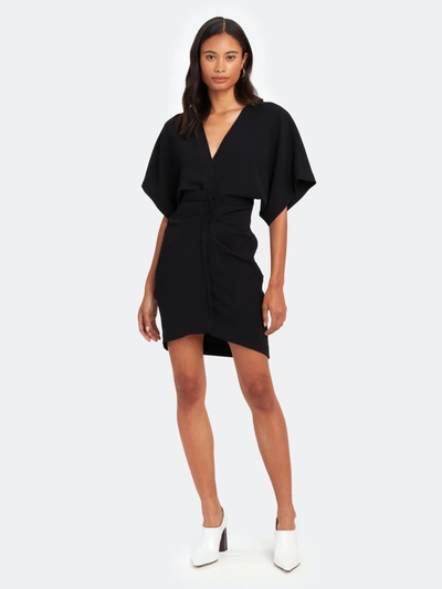 Shop Iro Coudert Kimono Sleeve Mini Dress In Black