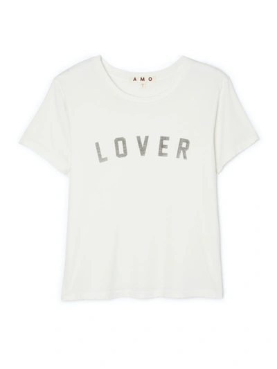 Shop Amo Lover Classic Graphic T-shirt In White