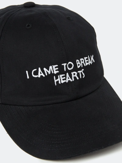 Shop Nasaseasons I Came To Break Hearts Embroidered Cap In Black