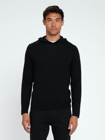 Shop Vince Featherweight Pullover Hoodie In Black