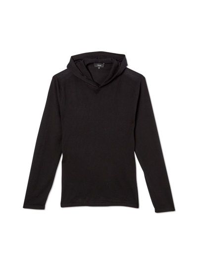 Shop Vince Featherweight Pullover Hoodie In Black