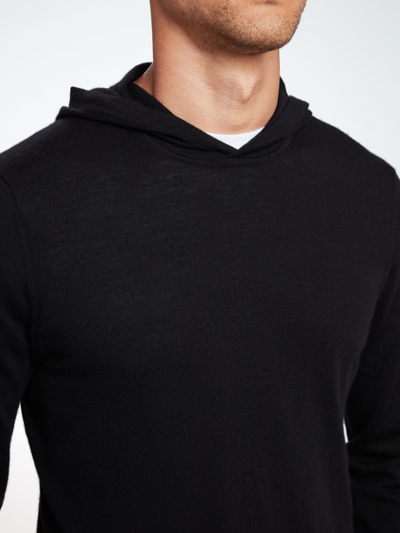 Shop Vince Featherweight Pullover Hoodie In Black