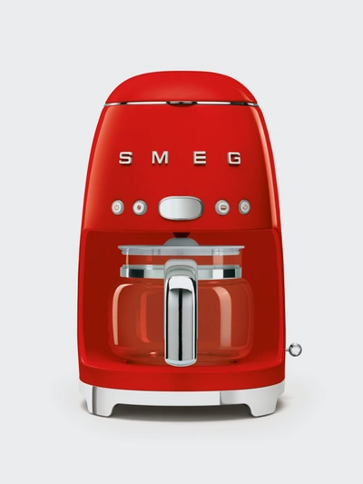 Shop Smeg Drip Filter Coffee Machine In Red