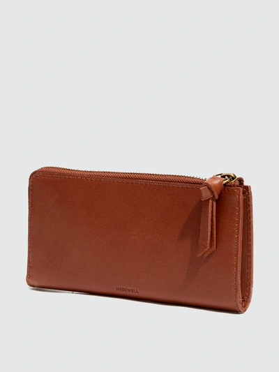 Shop Madewell Continental Zip Wallet In English Saddle