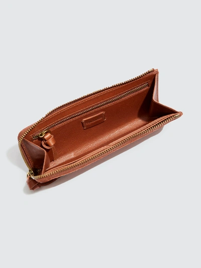 Shop Madewell Continental Zip Wallet In English Saddle