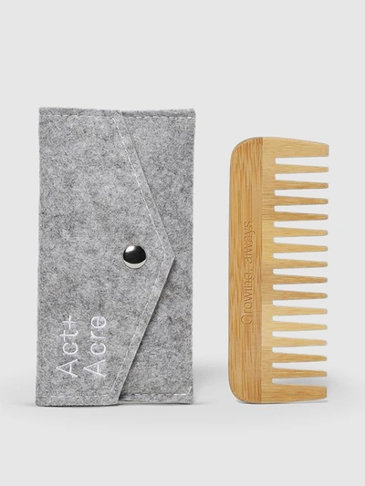 Shop Act+acre Bamboo Comb In Light Brown