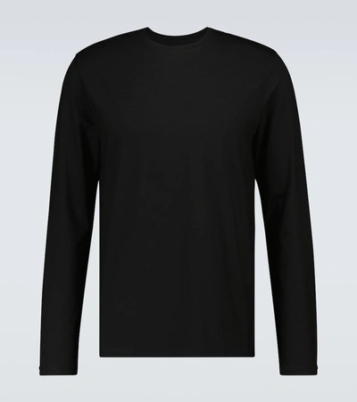 Shop Derek Rose Basel Long-sleeved T-shirt In Black