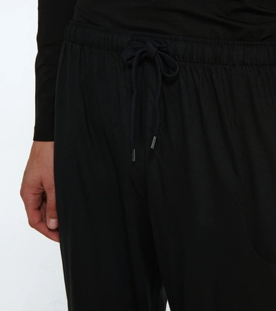 Derek Rose Drawstring-waist Three-pocket Trousers In Black