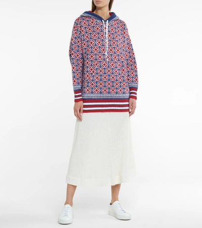 Shop Golden Goose Dalyna Wool And Cotton-blend Sweater In Multicoloured